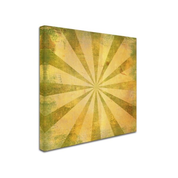 Marcee Duggar 'Yellow Sunburst Grunge' Canvas Art,18x18